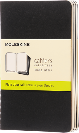 Moleskine Quaderni CahierSet da 3 quaderni, Nero