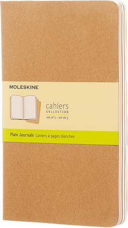 Moleskine Quaderni CahierSet da 3 quaderni, Marrone Kraft