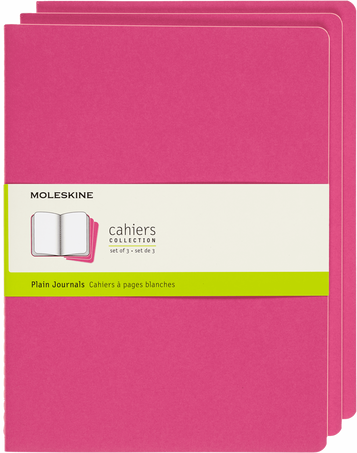 Moleskine Quaderni CahierSet da 3 quaderni, Rosa Cinetico