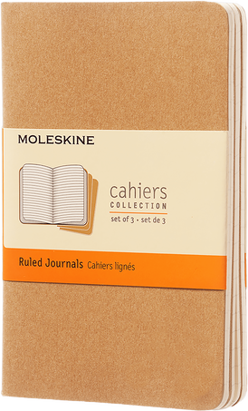 Moleskine Quaderni CahierSet da 3 quaderni, Marrone Kraft
