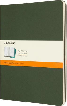 Moleskine Quaderni CahierSet da 3 quaderni, Verde Mirto