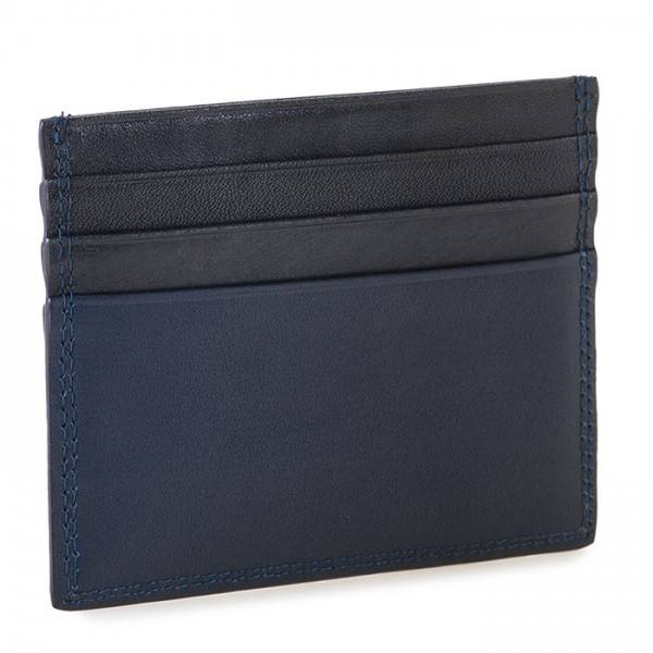 Mywalit Porta carte di credito doppio con tecnologia RFID Nero-Blu Moda