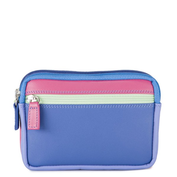 Mywalit Portafoglio/Astuccio in Pelle con doppia Zip Viola Outlet