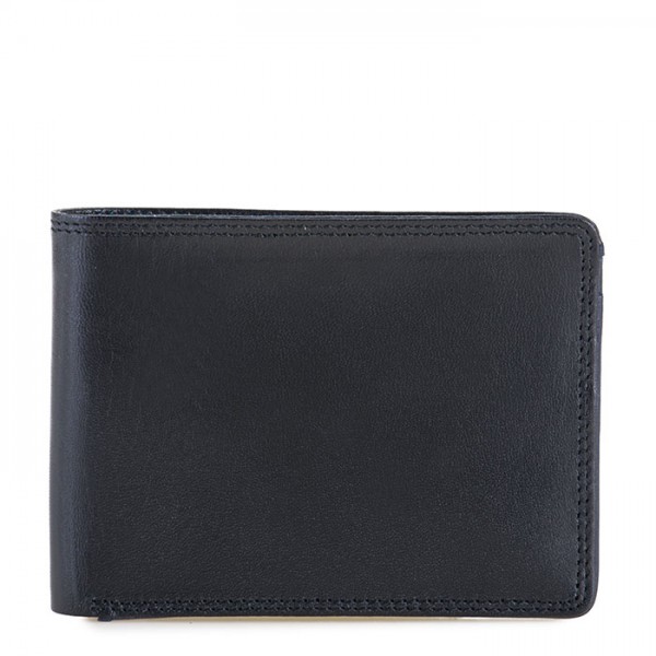 Mywalit Portafoglio jeans da uomo con tecnologia RFID Nero-Blu