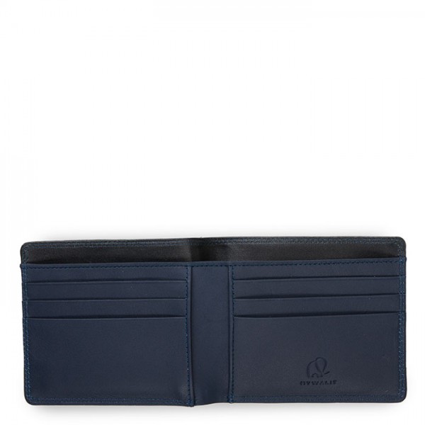 Mywalit Portafoglio da uomo standard E/W con tecnologia RFID Nero-Blu Qualità Garantita