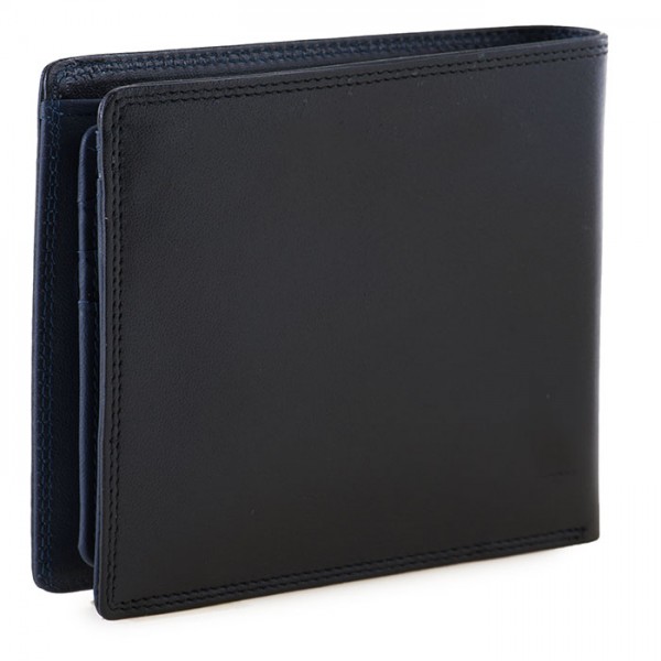 Mywalit Portafoglio da uomo grande con lente e protezione RFID Nero-Blu Promozione Limitata