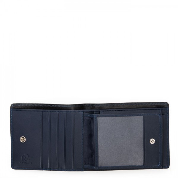 Mywalit Portafoglio da uomo grande con lente e protezione RFID Nero-Blu Promozione Limitata