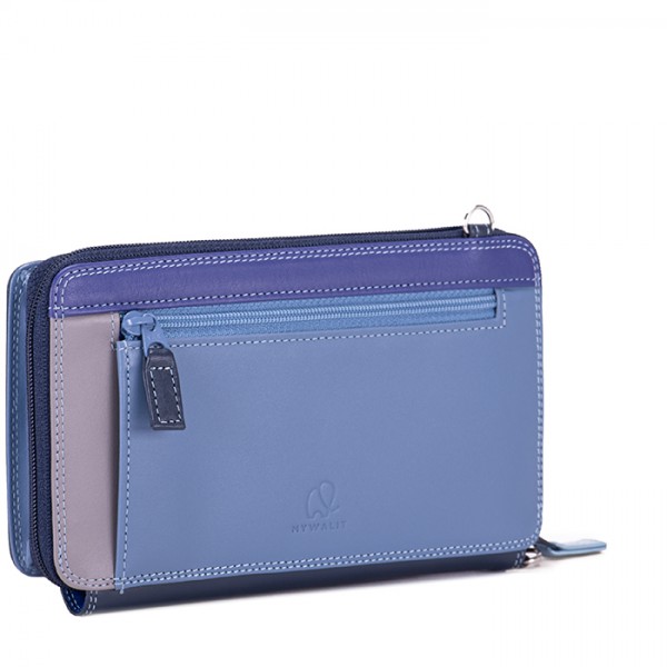 Mywalit Portafoglio multifunzione con zip su tre lati e tracolla Royal In Saldo