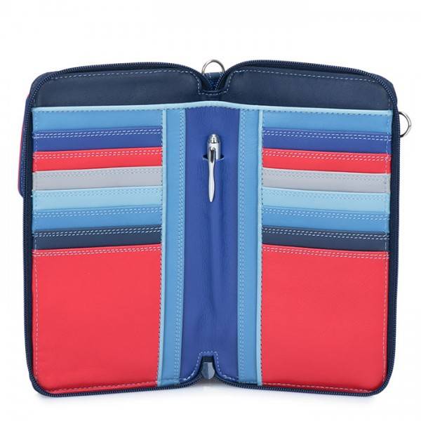 Mywalit Portafoglio multifunzione con zip su tre lati e tracolla Royal In Saldo