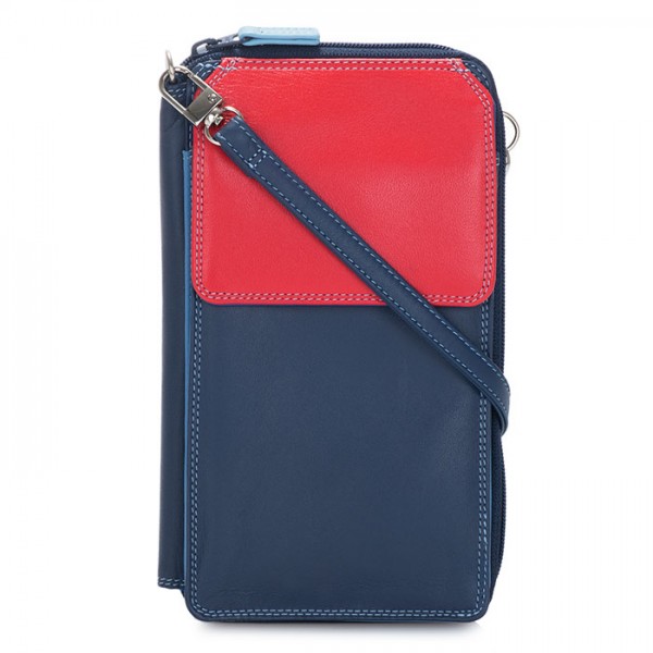 Mywalit Portafoglio multifunzione con zip su tre lati e tracolla Royal In Saldo