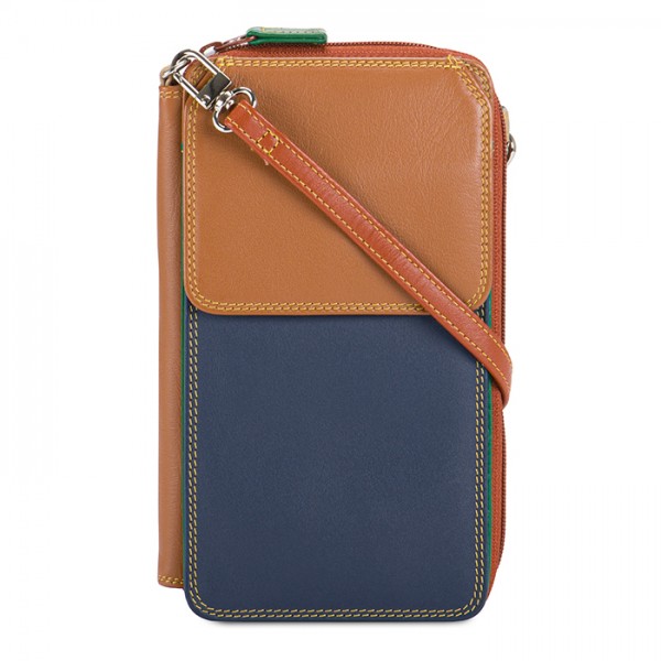 Mywalit Portafoglio multifunzione con zip su tre lati e tracolla Bosco Moda