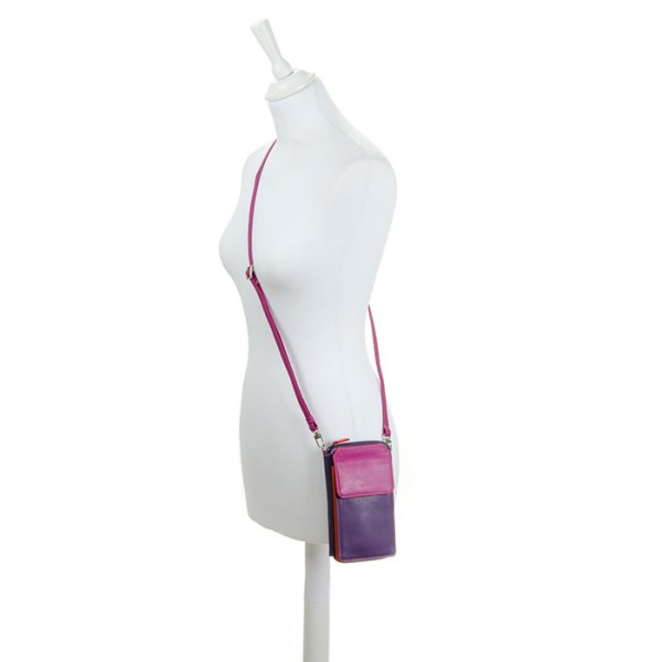 Mywalit Portafoglio multifunzione con zip su tre lati e tracolla Sangria Multi Italia