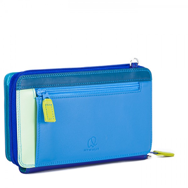 Mywalit Portafoglio multifunzione con zip su tre lati e tracolla Seascape 2025