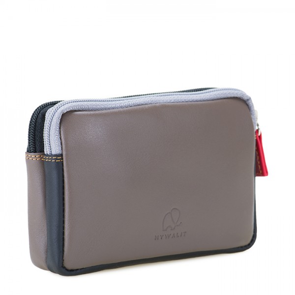 Mywalit Portafoglio/Astuccio in Pelle con doppia Zip Fumo Promozione