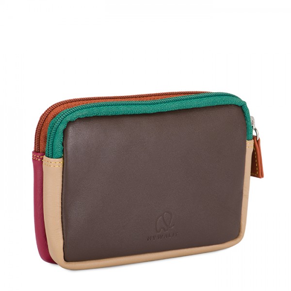 Mywalit Portafoglio/Astuccio in Pelle con doppia Zip Bosco Pezzi Unici