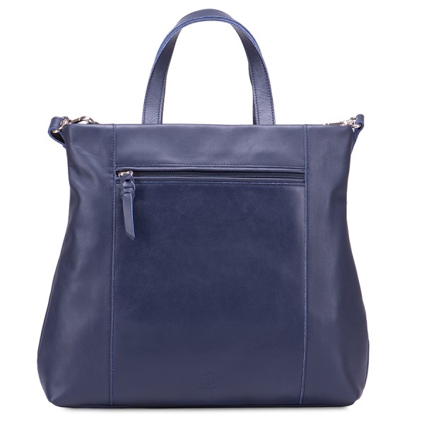 Mywalit Borsa Shopper Laguna in pelle e camoscio Blu Vendita Economica