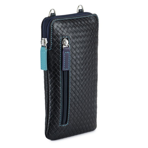 Mywalit Organiser Porta Telefono linea Embossed Nappa Black Pace In Linea