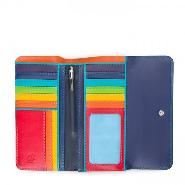 Mywalit Portafoglio a tre ante con zip Black Pace Economico