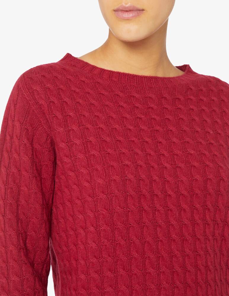 Elizabeth Ascot Maglione scollo a barca con treccia In Vendita