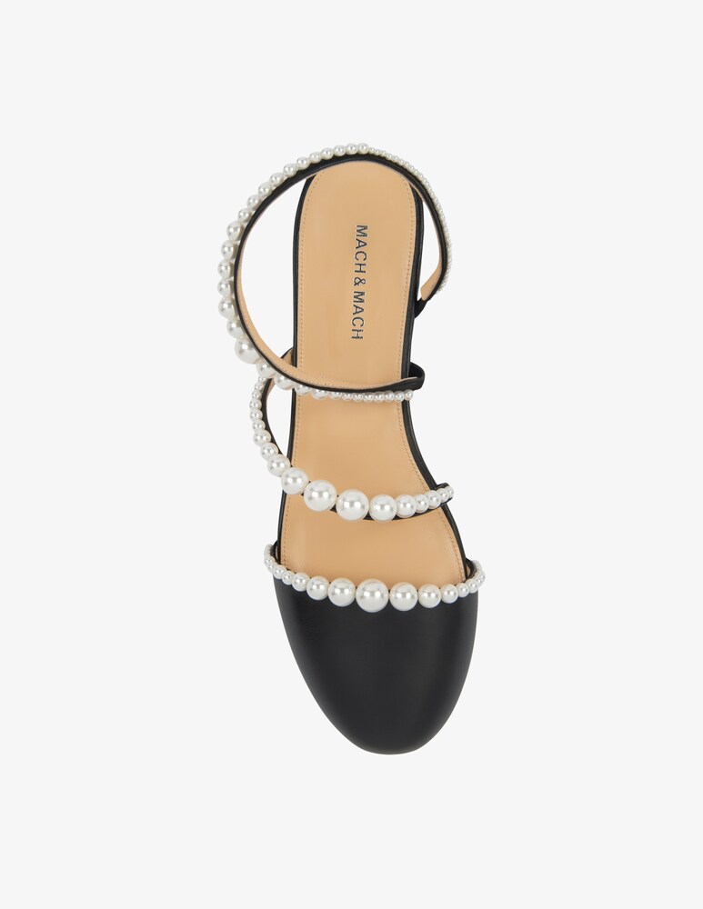 Mach & Mach Ballerine con perle a punta chiusa Sirene Vendita