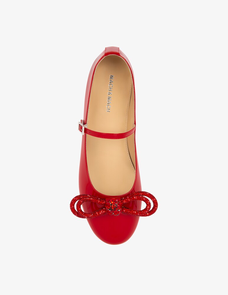 Mach & Mach Ballerine in vernice con doppio fiocco Promozione