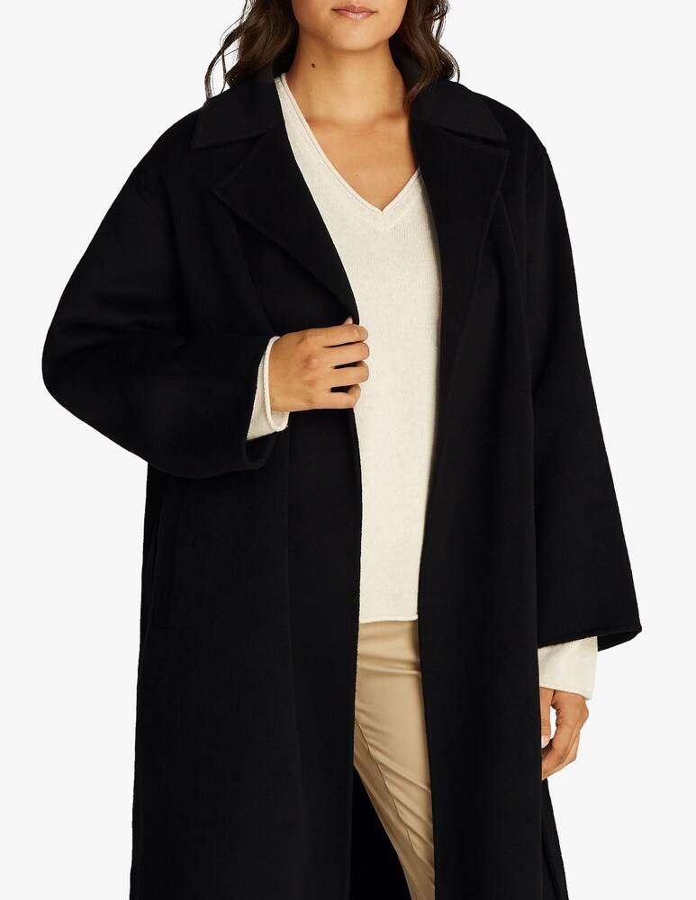 Calvin Klein Cappotto vestaglia lungo con cintura in lana Moda