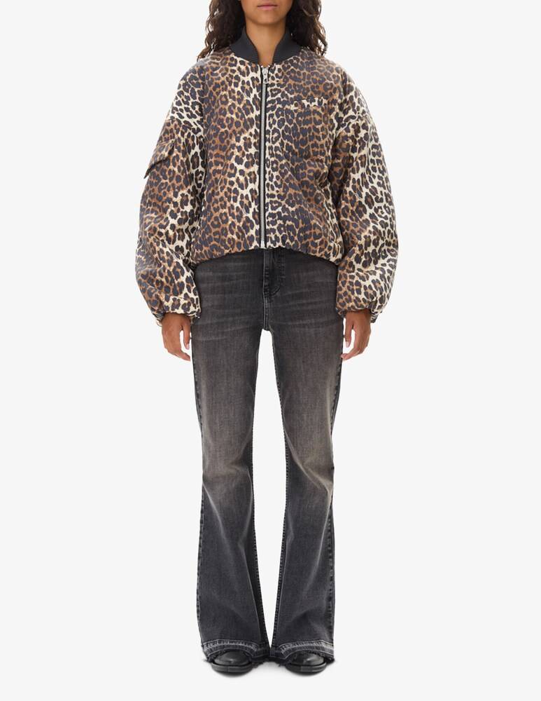 Ganni Giacca bomber leopardata Nuovo