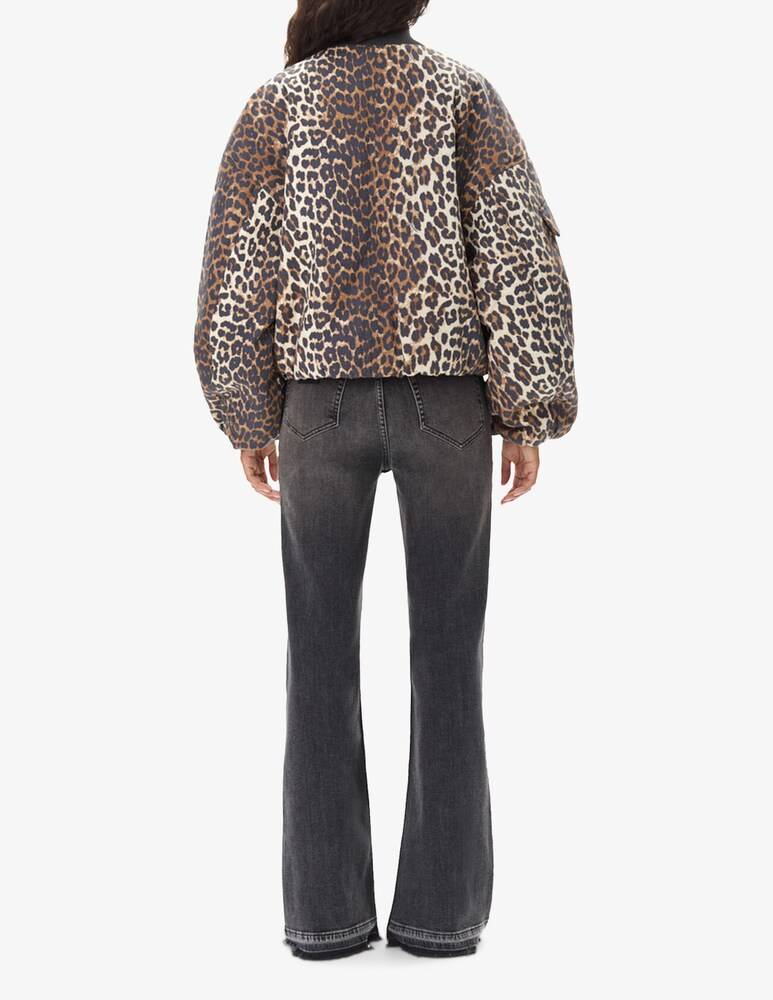 Ganni Giacca bomber leopardata Nuovo