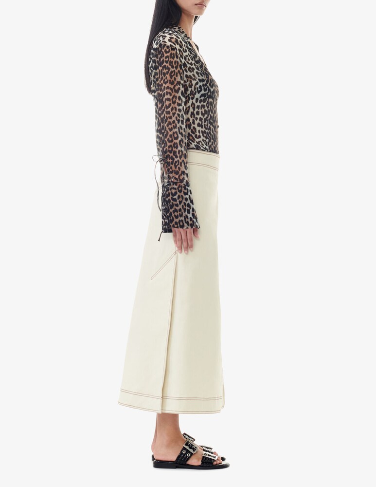 Ganni Camicia slim in chiffon stampato Presa