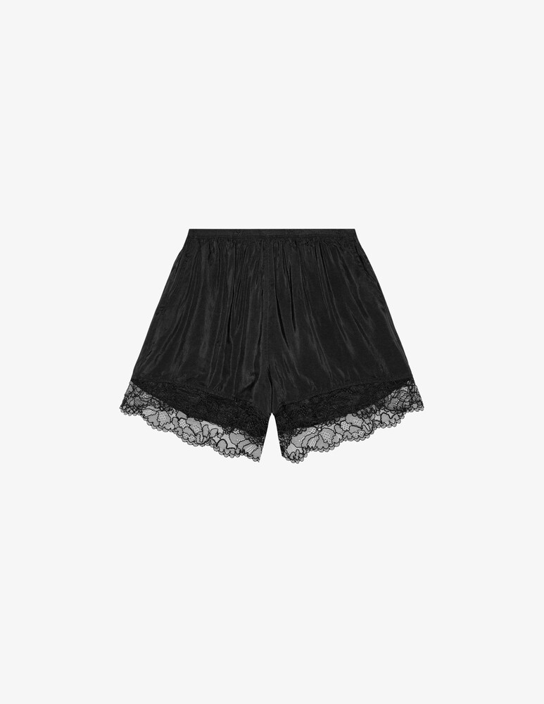 Ganni Shorts in habotai di viscosa elasticizzato Sconto