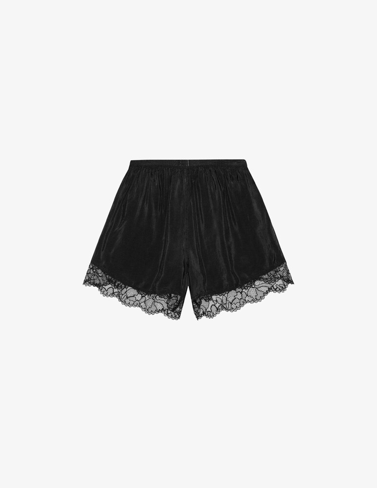 Ganni Shorts in habotai di viscosa elasticizzato Sconto