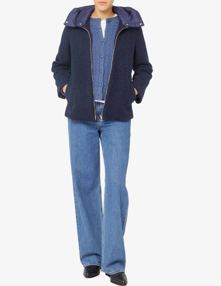 EMME Marella Whool ricciolino zip cappuccio Vendite Flash