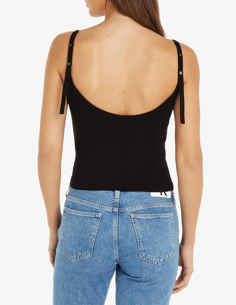 Calvin Klein Jeans Top in misto cotone Saldi Di Fabbrica