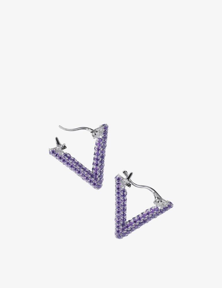 LAG World Orecchino singolo a cerchio con triangolo mini Nuovo