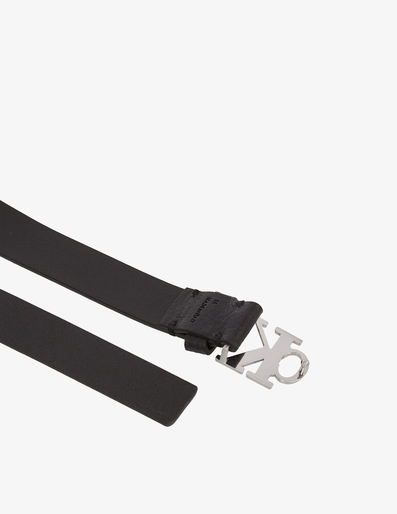 Calvin Klein Jeans Cintura mono plaque in pelle 25mm Outlet