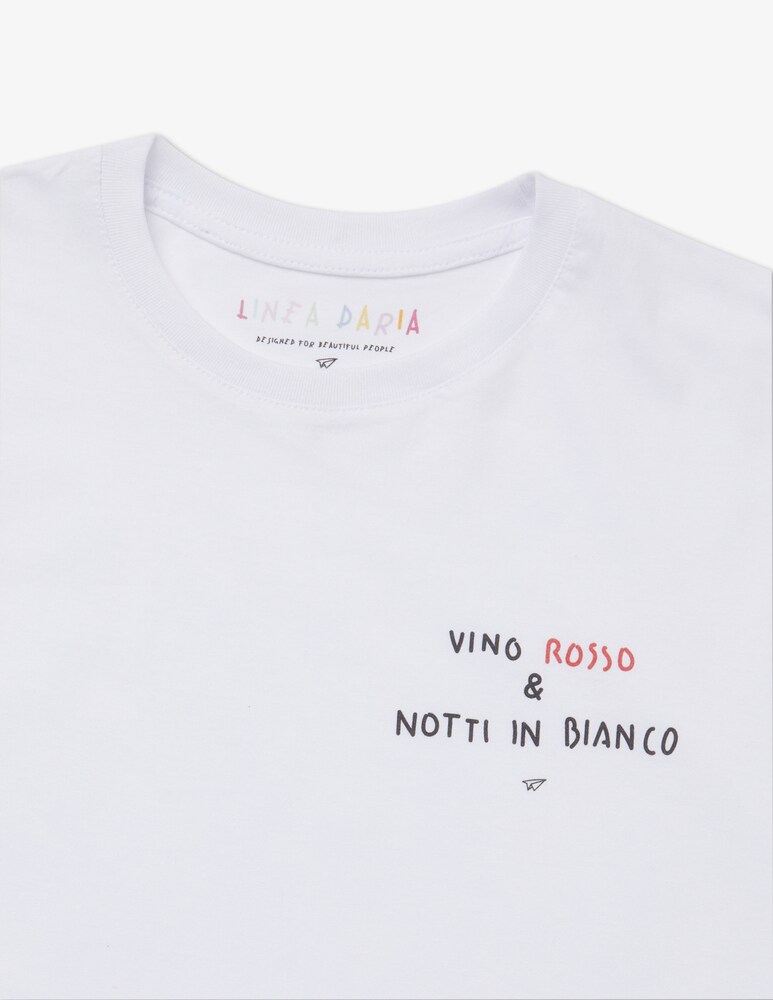 Linea Daria T-shirt Vino Rosso & Notti in bianco 2025