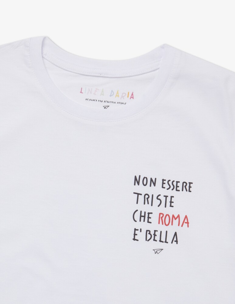 Linea Daria T-shirt Non essere triste che Roma è bella Italy