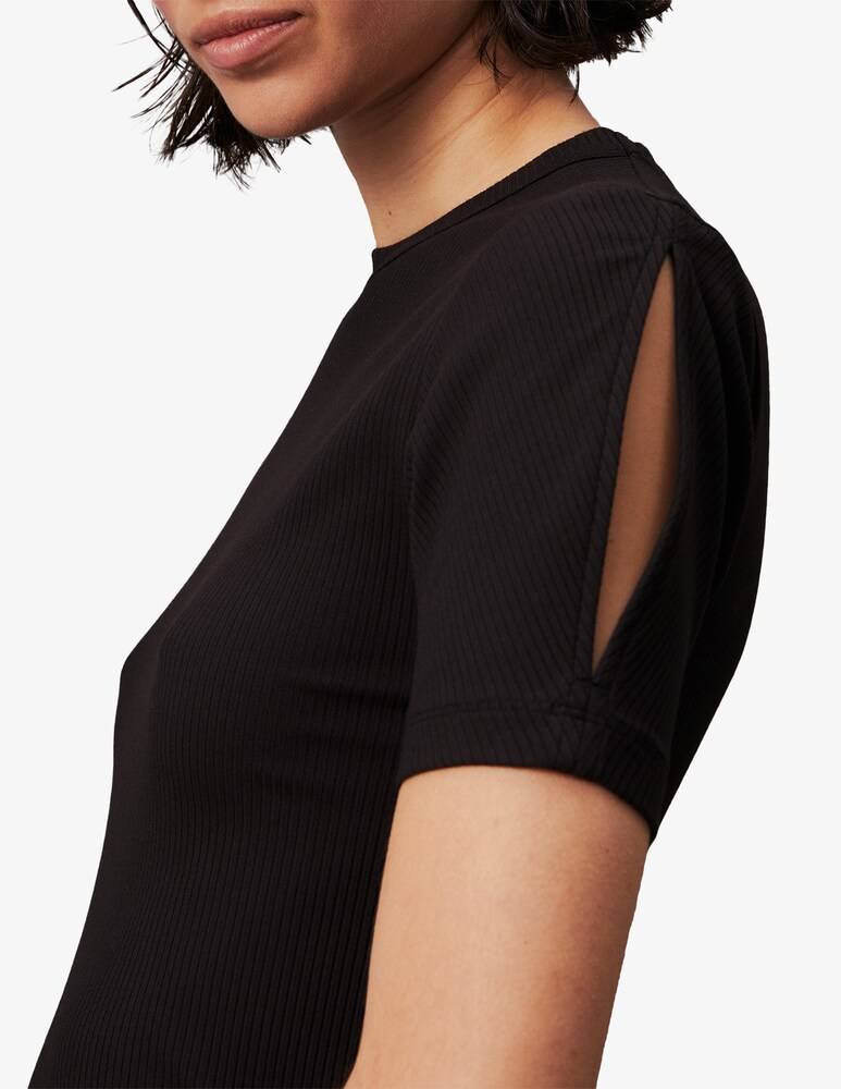 Calvin Klein Vestito midi tubino a costine In Linea