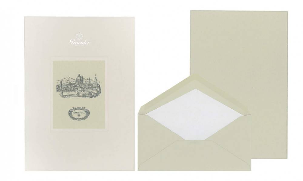Pineider Set Carta da Lettera Florentia Formato A4 Spedizione Gratuita