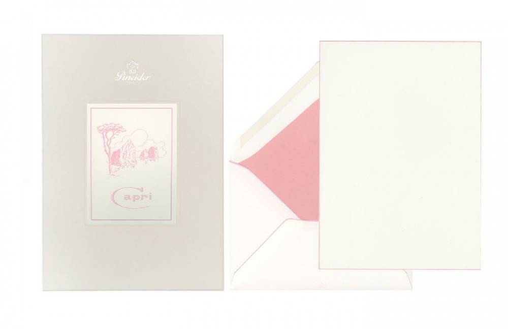 Pineider Set Carta da Lettera Capri A5 Pezzi Unici