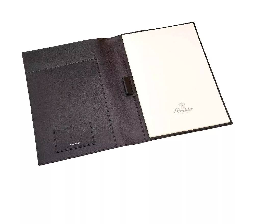 Pineider Porta Notepad con porta carte in Metro Smooth In Vendita