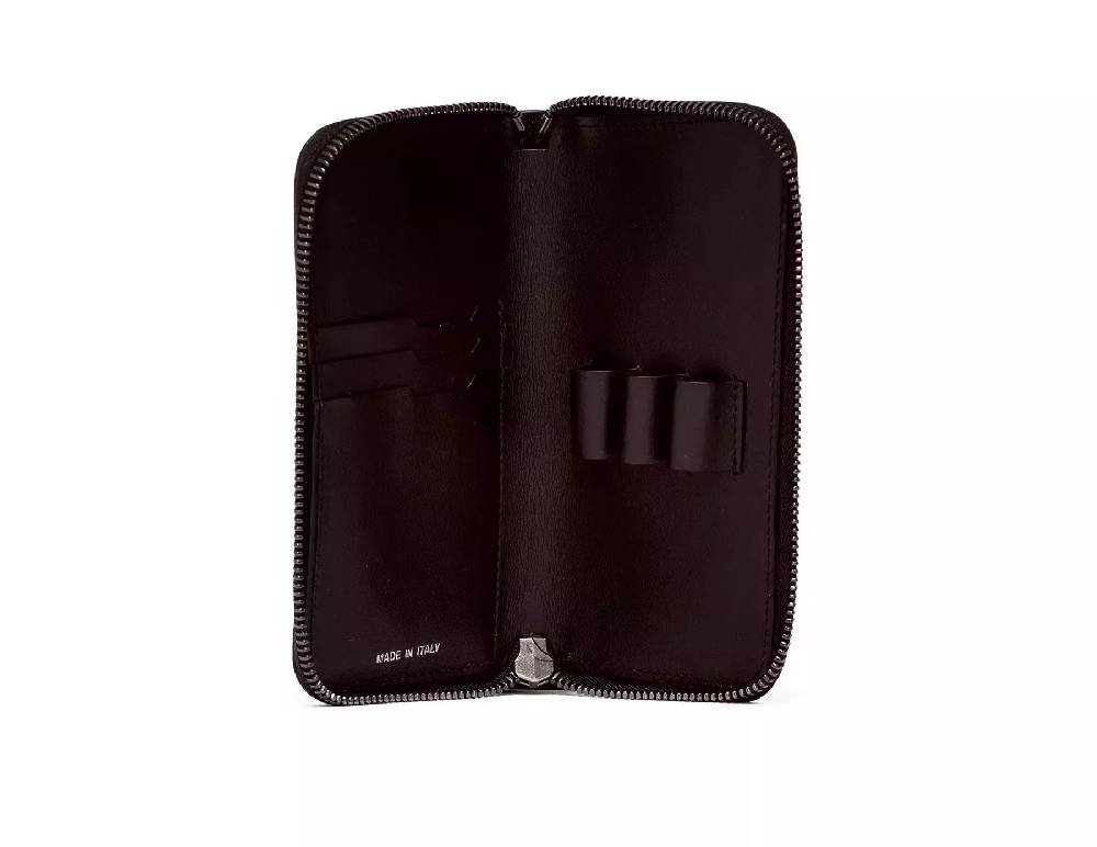 Pineider Astuccio con zip in Metro Smooth Vendita Calda
