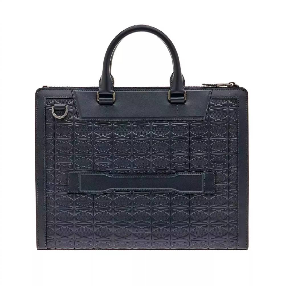 Pineider Slim Briefcase in Embossed Empress 2025