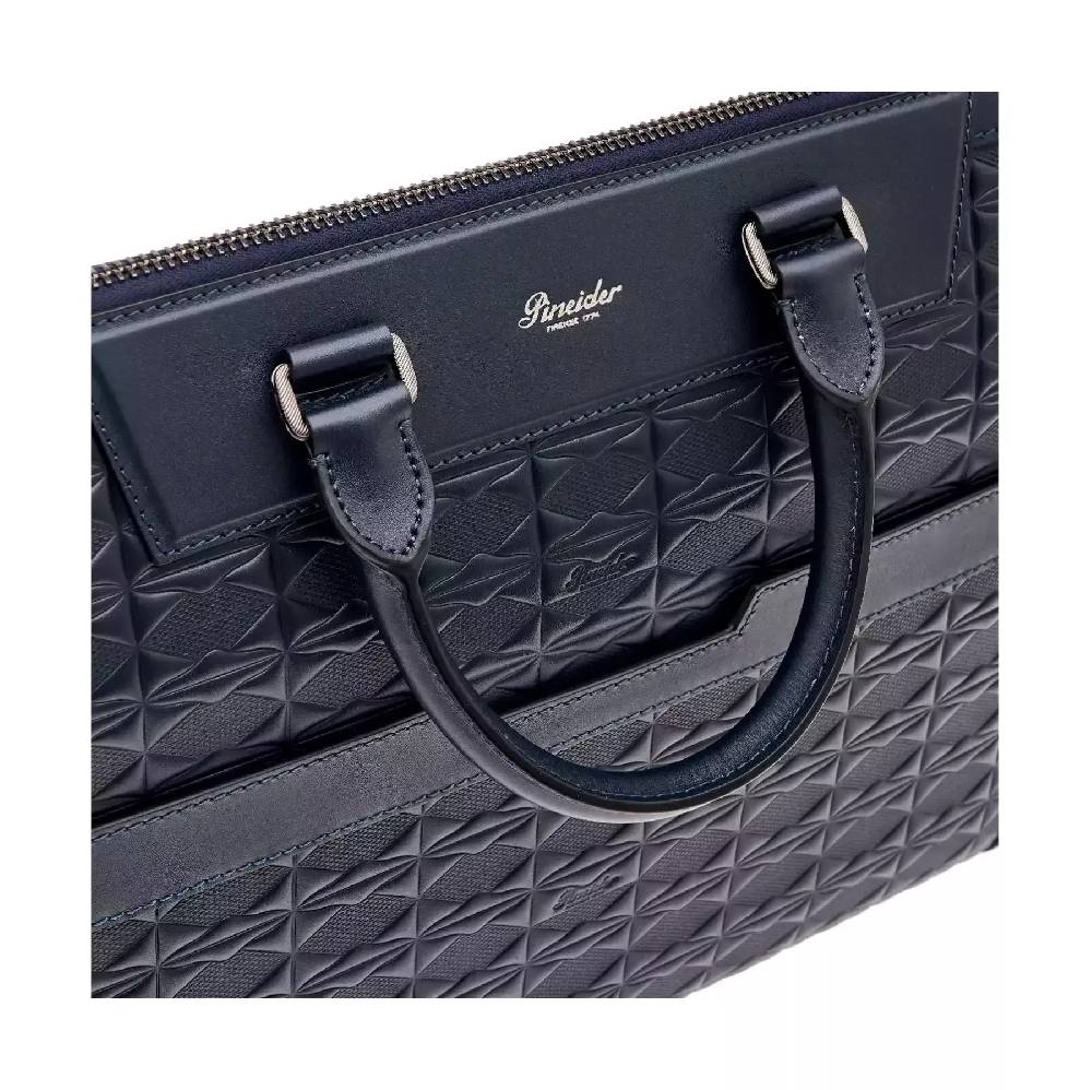 Pineider Slim Briefcase in Embossed Empress 2025