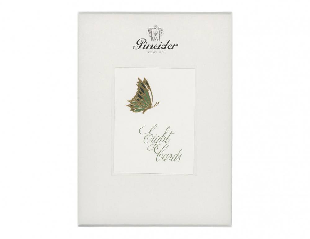 Pineider Biglietti con motivo a rilievo Eight Cards Butterfly