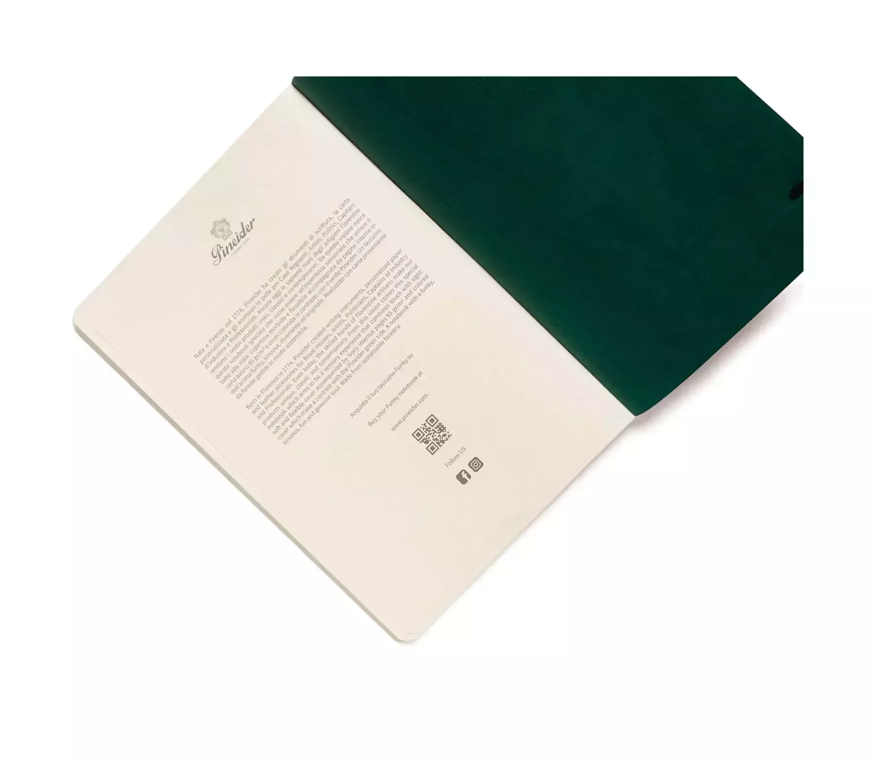 Pineider Notebook Funky Crest Piccolo senza righe Vendite Flash