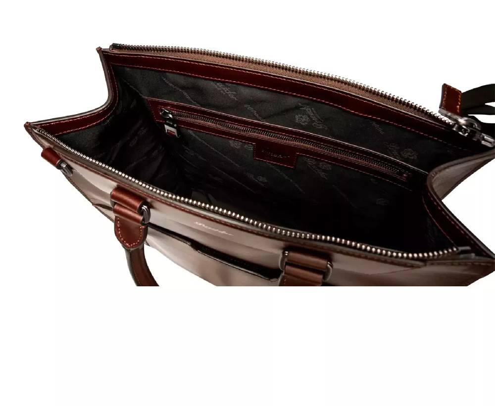 Pineider Florence Shopping Bag in Metro Smooth Consegna Veloce