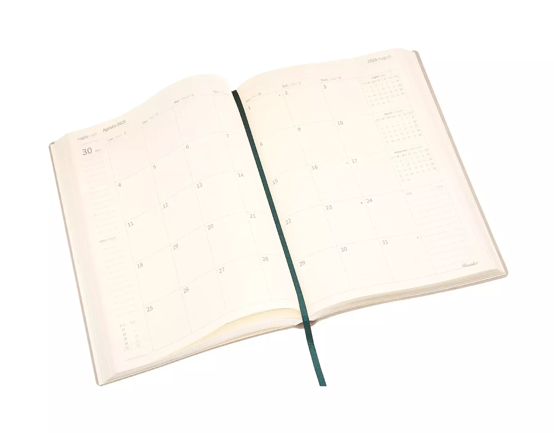 Pineider Agende Giornaliera Milano 2025 - 17x24 cm Moda