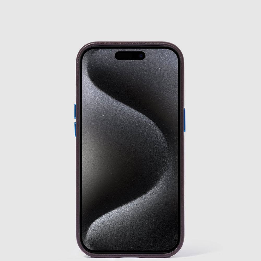 Piquadro Leather case for iPhone® 15 Pro with 6,1” display Pezzi Unici