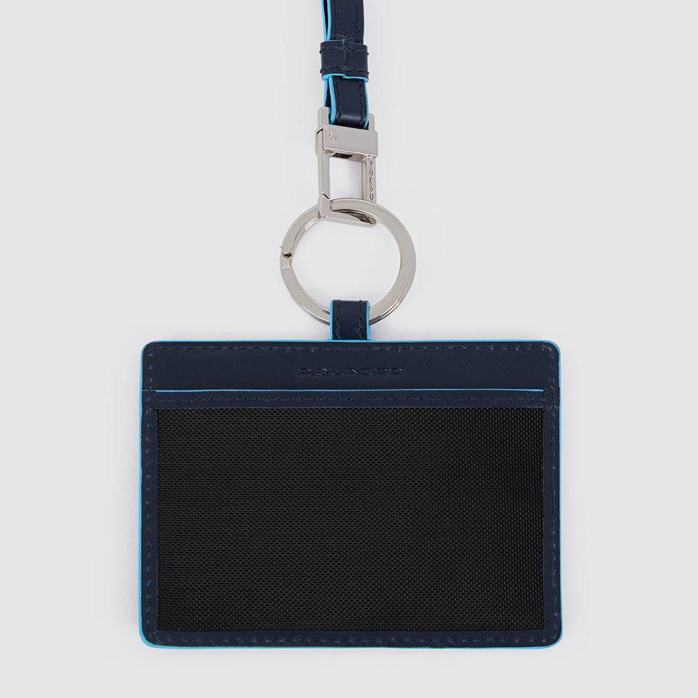 Piquadro Id card badge holder with removable neck strap Convenienza